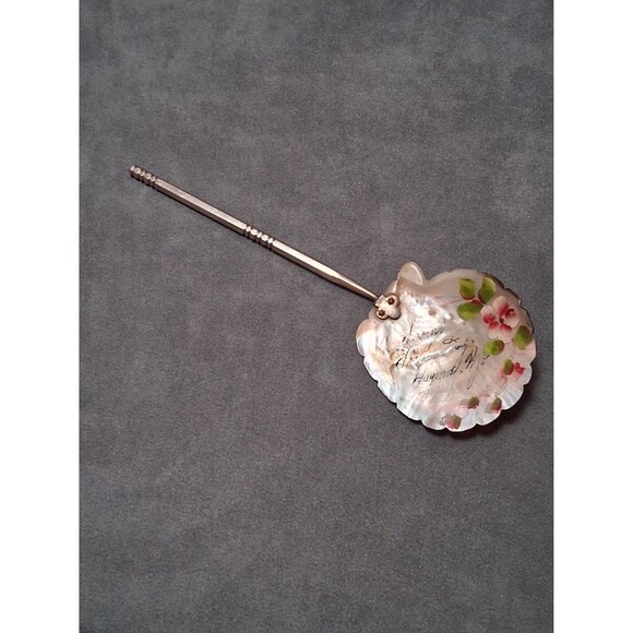 Vintage Cheyenne  Frontier Days SeaShell Spoon Hand Painted Souvenir - Picture 1 of 4